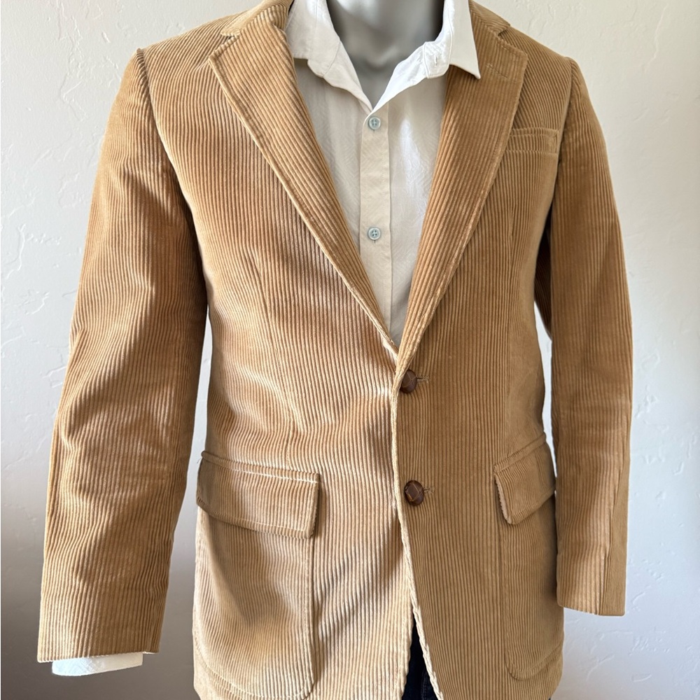 Vintage USA Made Anthony Allan Tan Corduroy Preppy‎ Countryside Sports Coat